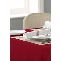 Vision Polyester Plain Circular Tablecloths in Crimson | Size: 173 cm