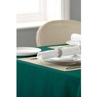 Vision Polyester Plain Coloured Tablecloth in Dark Green | Size: 137 cm x 137 cm
