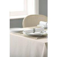 Vision Polyester Plain Coloured Tablecloth in Ivory | Size: 137 cm x 137 cm
