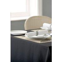 Vision Polyester Plain Coloured Tablecloth in Jet Black | Size: 137 cm x 137 cm