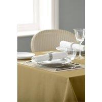 Vision Polyester Plain Coloured Tablecloth in Tan | Size: 114 cm x 114 cm