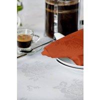 Vision Polyester Rose Design Coloured Napkin in Terracotta | Size: 41 cm x 41 cm