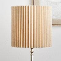 Ruma Natural Linen Hard Pleat Lampshade | Size: 12 inches
