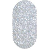 Showerdrape Hyrdro Anti Slip Glitter PVC Bath Mat 68cm x 38cm in Clear | Size: 68 cm x 38 cm