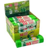 BARGAINS-GALORE Pack Of 50 Bin Liners Garden Rubbish Versatile Heavy Duty Refuse Sacks in Green