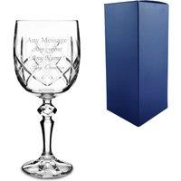 Uniqueful Personalised Engraved 220ml Flamenco Crystalite Panel Goblet in Clear | Size: 220 cm x 70 cm