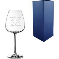 Uniqueful Personalised Engraved 12.5oz Red Wine Glass for Friend Birthday in Clear | Size: 1 Pack