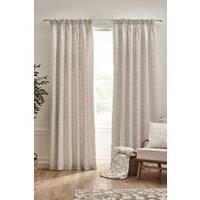 Catherine Lansfield 'Brooke Floral' Lined Pencil Pleat Curtains in Natural | Size: 168 cm width x 229 cm drop