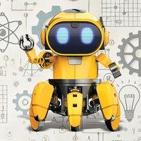 Menkind Construct & Create Tobbie The Robot Cheerful Learning Companion in Yellow