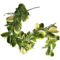 Leaf 180cm Artificial Garland Hanging Trailing Golden Ficus Plant in Yellow