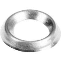 Securpak No 8 Chrome Screw Cup Washer (Pack of 16) in Silver