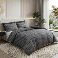 Pamposh Anti Allergy Microfibre Duvet Cover Set in Grey | Size: Double