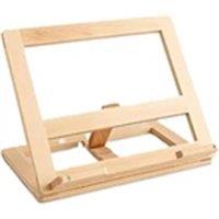 Nordara Wooden Recipe Book Stand Adjustable Cookbook Holder in Brown | Size: 100 cm
