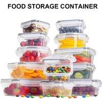 Nordara 12PCS Food Storage Containers with lids Airtight lunch box in Clear | Size: 1000L