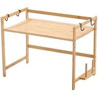 Nordara Bamboo Microwave Oven Rack Kitchen Storage in Brown | Size: 0.6m2