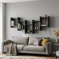 Decortie Bat' Modern Floating Shelf 151cm Width in Black | Size: 1 Pack