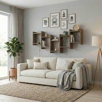Decortie Bat' Modern Floating Shelf 151cm Width in Dark Brown | Size: 1 Pack