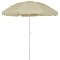 Berkfield Home Beach Umbrella Sand Yellow 240 cm in White