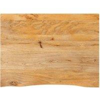 Berkfield Home Table Top Live Edge 90x60x3.8 cm Solid Wood Mango in Brown