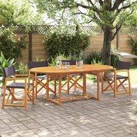 Berkfield Home 4 Piece Folding Garden Chairs Dark Grey Fabric
