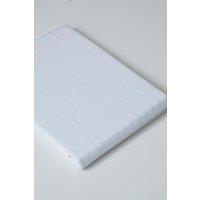 Belledorm Hotel Suite Satin Stripe 540 Thread Count Flat Sheet in White | Size: Single