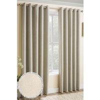Enhanced Living 'Vogue' Cream Eyelet Thermal Noise Reducing Dim Out Curtains Pair | Size: 168 cm width x 229 cm drop