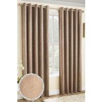 Enhanced Living 'Vogue' Latte Eyelet Thermal Noise Reducing Dim Out Curtains Pair in Natural | Size: 168 cm width x 229 cm drop
