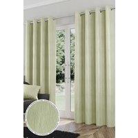 Enhanced Living Thermal Energy Saving Eyelet Curtain With Wave Pattern - Ideal For Living Room & Bedroom in Green | Size: 168 cm width x 229 cm drop