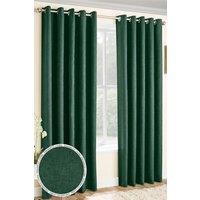 Enhanced Living 'Vogue' Green Eyelet Thermal Noise Reducing Dim Out Curtains Pair in Dark Green | Size: 168 cm width x 229 cm drop