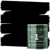EVELYN GRANT All-In-One Multi Surface Indoor & Outdoor Paint - 5L - Matt in Midnight Black