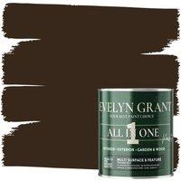EVELYN GRANT All-In-One Multi Surface Indoor & Outdoor Paint - 5L - Matt in Dark Brown