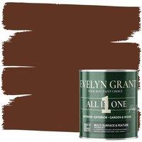 EVELYN GRANT All-In-One Multi Surface Indoor & Outdoor Paint - 5L - Matt in Belgium Chocolate
