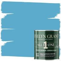 EVELYN GRANT All-In-One Multi Surface Indoor & Outdoor Paint - 5L - Matt in Swimming Pool Blue