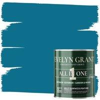 EVELYN GRANT All-In-One Multi Surface Indoor & Outdoor Paint - 5L - Matt in Deep Blue