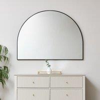 Melody Maison Large Black Arched Wall Mirror 90cm X 120cm | Size: 90 cm X 120 cm