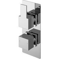 Balterley Twin Concealed Thermostatic Shower Valve Diverter Lever Handle 215mm in Silver