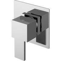 Balterley Square Concealed Stop Tap with Lever Handle Chrome 100mm in Silver
