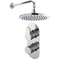 Balterley Concealed Twin Shower Valve Arm Head Kit Chrome in Silver