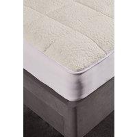 The Linen Consultancy 'TLC 5 Star Hotel Concept' Teddy Soft Fleece Mattress Protector in Cream | Size: Super King