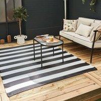THE RUGS Reversible Weatherproof Outdoor Black & White Rug Rainbow 1030 | Size: 240 cm x 340 cm