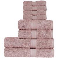 CHRISTY 'Renaissance' Luxury 675GSM Egyptian Cotton 8 Piece Towel Bale in Pale Pink