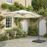 Home Garden Direct SYROS - Parasol 3m with LED Lamps in Cream