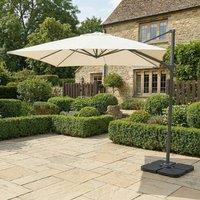 Home Garden Direct Syros Parasol 2.5m with LED Lamps in Cream