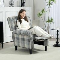 HOMCOM Recliner Chair for Living Room Wingback Chair with Padded Armrest in Grey
