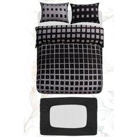Grace Soft Luxury 4PC Duvet Cover Sets with Matching Fitted Sheet in Grey | Size: Single