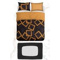 Grace Premium Ultra Soft 4 Pack Duvet Cover Set with Fitted Sheet in Gold | Size: King