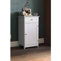 HD Designs Priano 1 Door 1 Drawer Freestanding Cabinet Bathroom in White