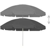 Berkfield Home Beach Umbrella Anthracite 240 cm in Dark Grey