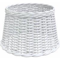 Berkfield Home Ceiling Lamp Shade White 45x28 cm Wicker | Size: 45x28 cm