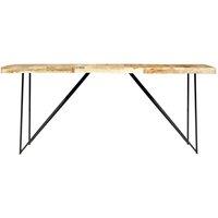 Berkfield Home Dining Table 180x90x76 cm Solid Mango Wood in Brown | Size: 180 x 90 x 76 cm